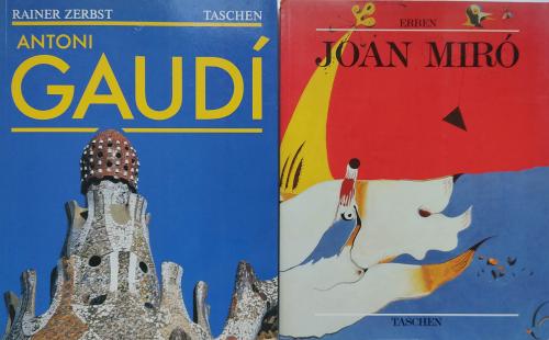 DOS LIBROS:   1. ANTONI GAUDÍ.   2. JOAN MIRÓ.  