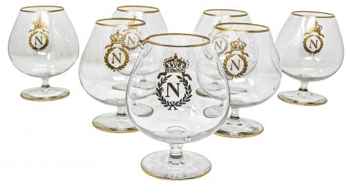 CONJUNTO DE COPAS DE COGNAC  DEL ÚLTIMO CUARTO DEL S.XX