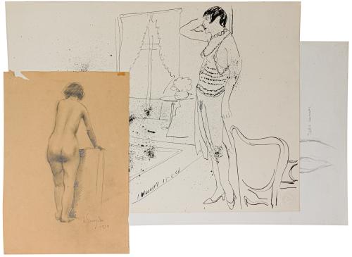 LOTE DIBUJOS FIRMADOS DIVERSOS ARTISTAS