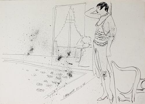 LOTE DIBUJOS FIRMADOS DIVERSOS ARTISTAS