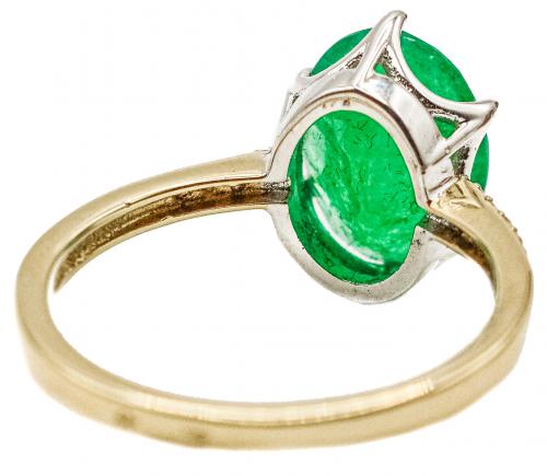 ANILLO CON ESMERALDA Y BRILLANTES