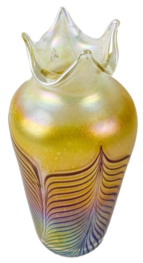JARRÓN EN CRISTAL ESTILO ART NOUVEAU