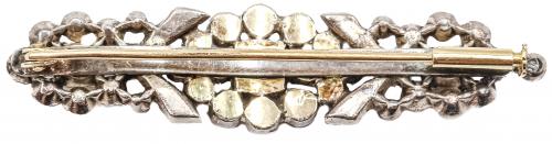 ALFILER CON DIAMANTES Y ESMERALDAS DEL S.XIX