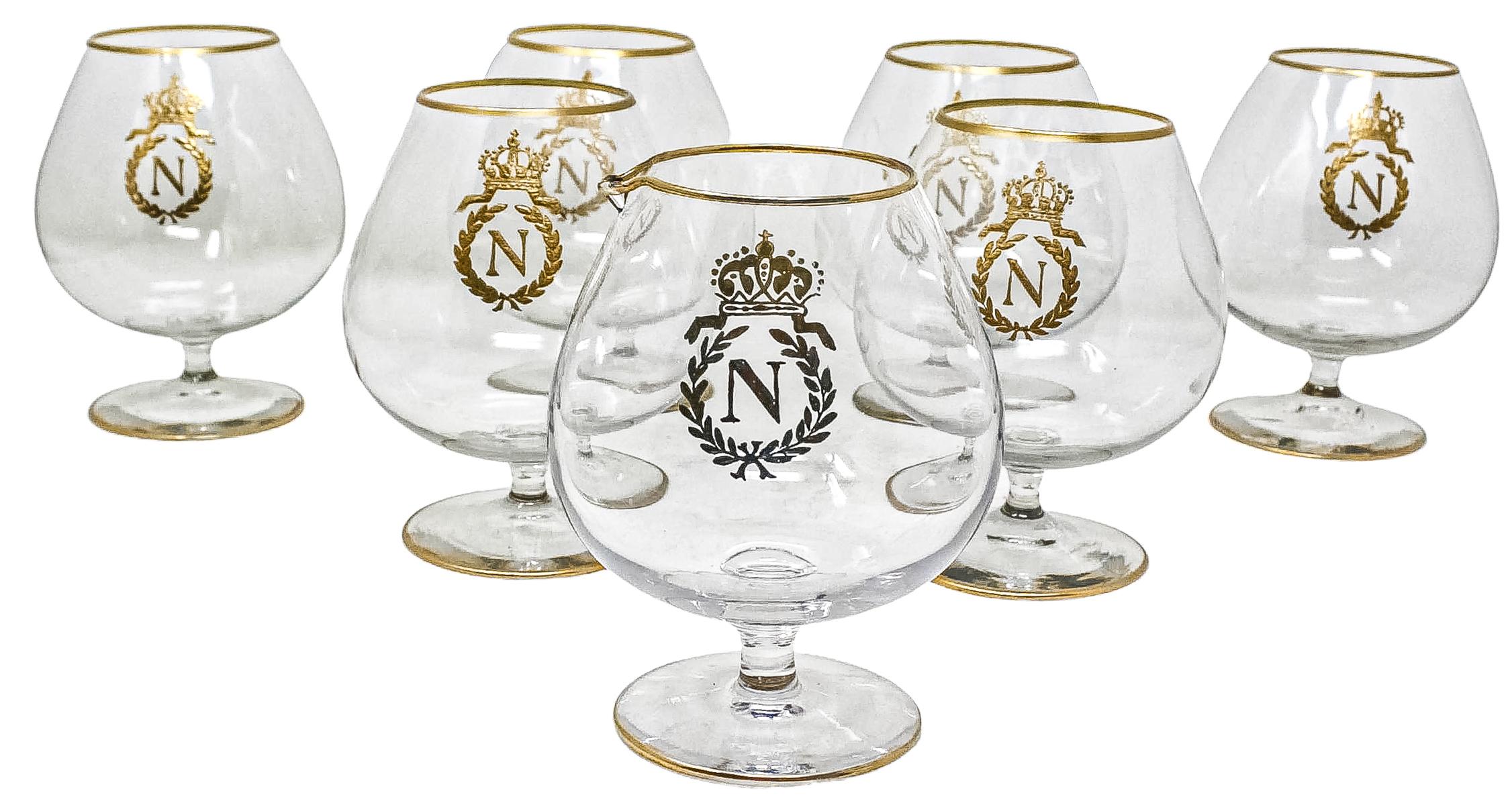 CONJUNTO DE COPAS DE COGNAC  DEL ÚLTIMO CUARTO DEL S.XX