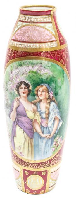 558 - JARRON EN PORCELANA DE VIENA
