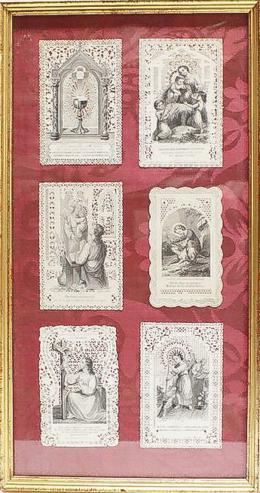 315 - SEIS ESTAMPAS RELIGIOSAS FINALES DEL SIGLO XIX