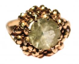 83 - ANILLO AÑOS 40 CON CITRINO