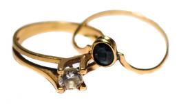 150 - PAREJA DE ANILLOS SOLITARIO