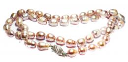 99 - COLLAR DE PERLAS ROSAS