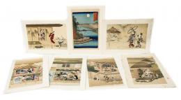 459 - LOTE DE GRABADOS JAPONESES "UKIYO-E" CIRCA 1900