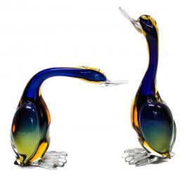 40 - DOS "OCAS" CRISTAL DE MURANO