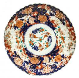 480 - PLATO JAPONÉS IMARI DE FLES. S.XIX