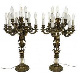 1067 - PAREJA DE CANDELABROS ESTILO IMPERIO