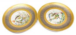 524 - PAREJA DE PLATOS EN PORCELANA BÁVARA