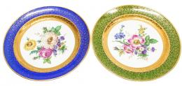 580 - PAREJA DE PLATOS DECORATIVOS LIMOGES