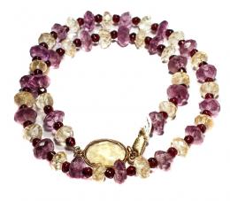 91 - COLLAR DE AMATISTAS, CITRINOS Y GRANATES