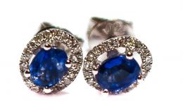 150 - PENDIENTES ORO, CIANITAS Y BRILLANTES