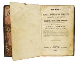 316 - "MANUAL DE MEDICINA HOMEOPATICA DOMÉSTICA"