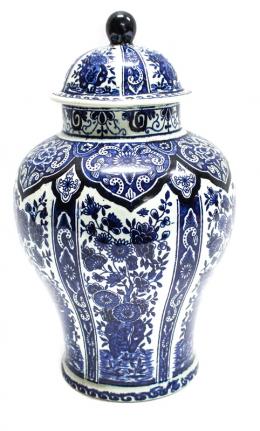 498 - JARRÓN EN PORCELANA DE DELFT