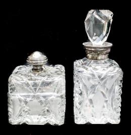 37 - FRASCO PERFUMERO Y TARRO ALGODONERO