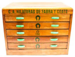 875 - CAJA PARA HILATURAS  DE FABRA I COATS. AÑOS 30