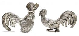 773 - PAREJA DE GALLOS DE PLATA