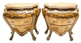 373 - PAREJA DE MESITAS DE NOCHE ESTILO ROCOCÓ