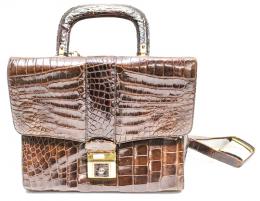 801 - BOLSO DE SEÑORA EN PIEL DE COCODRILO