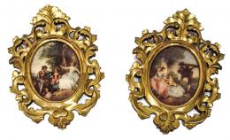 970 - PAREJA DE PEQUEÑAS CORNUCOPIAS