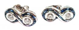 149 - PENDIENTES ORO ZAFIROS Y BRILLANTES