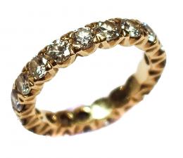 170 - SORTIJA ALIANZA ORO Y BRILLANTES