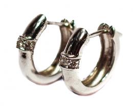 124 - PENDIENTES CRIOLLA ORO Y BRILLANTES