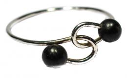 156 - PULSERA DE PLATA Y ÉBANO