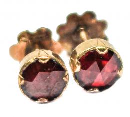 146 - PENDIENTES PARA NIÑA CON GRANATES S.XIX