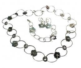 114 - CONJUNTO EN PLATA "ROSA BISBE"