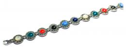 160 - PULSERA EN PLATA CON SÍMIL DE PIEDRAS