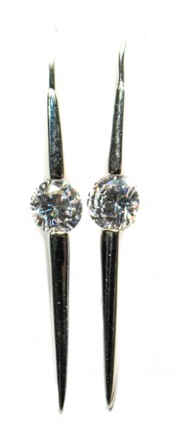 148 - PENDIENTES PLATA Y CIRCONITAS