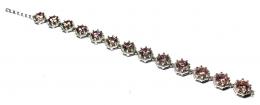 159 - PULSERA EN PLATA CON ROSETONES