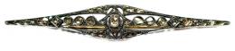 80 - BROCHE LANZADERA CON DIAMANTES S.XIX