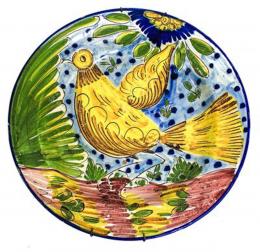 709 - PLATO EN CERÁMICA DE MANISES DEL SIGLO XIX