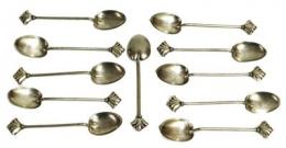 784 - JUEGO DE CUCHARITAS DE MOKA EN PLATA