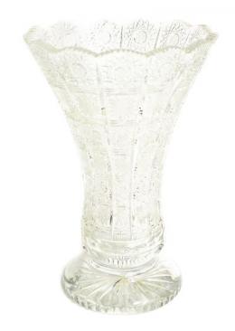 64 - JARRÓN FLORERO EN CRISTAL TALLADO