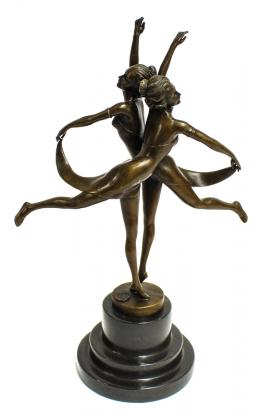 883 - FIGURA EN BRONCE "BAILARINES"
