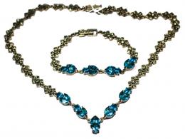 111 - CONJUNTO DE GARGANTILLA Y PULSERA PLATA