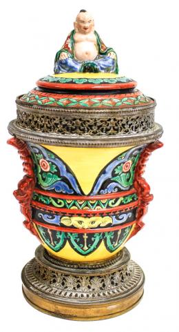 455 - JARRÓN EN PORCELANA CHINA FINALES DEL SIGLO XIX