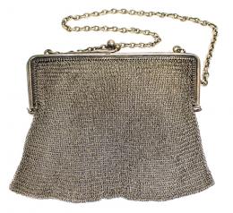 784 - BOLSO DE MALLA DE PLATA