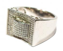 97 - ANILLO DE PLATA CON CIRCONITAS