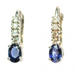 196 - PENDIENTES MEDIA CRIOLLA CON BRILLANTES