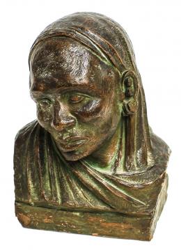 1103 - BUSTO EN TERRACOTA "MUJER AFRICANA"