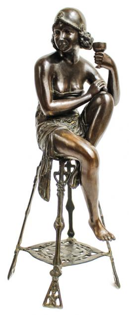877 - ESCULTURA EN BRONCE ART DECÓ